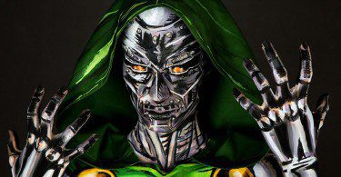 bodypaint geek Kay Pike Dr Doom