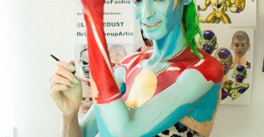 bodypaint geek Kay Pike captain planet