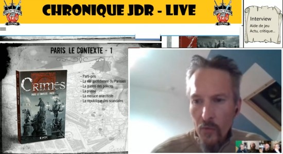 Yann lebvres l'auteur du jeu de rôles crimes