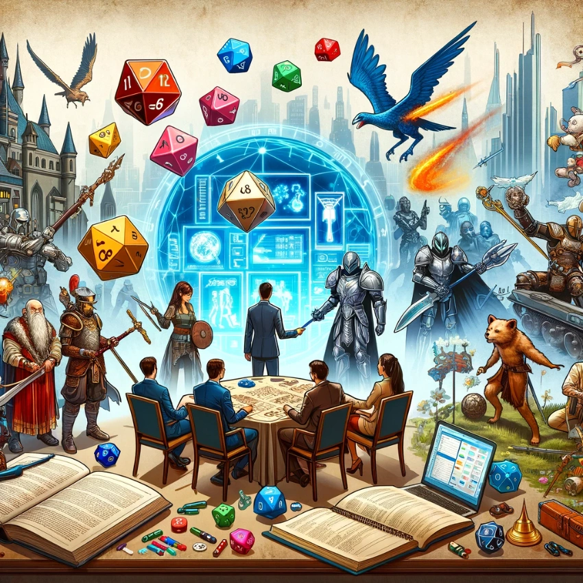illustration fantasy du jeu de rôle sur table sous toutes ses formes