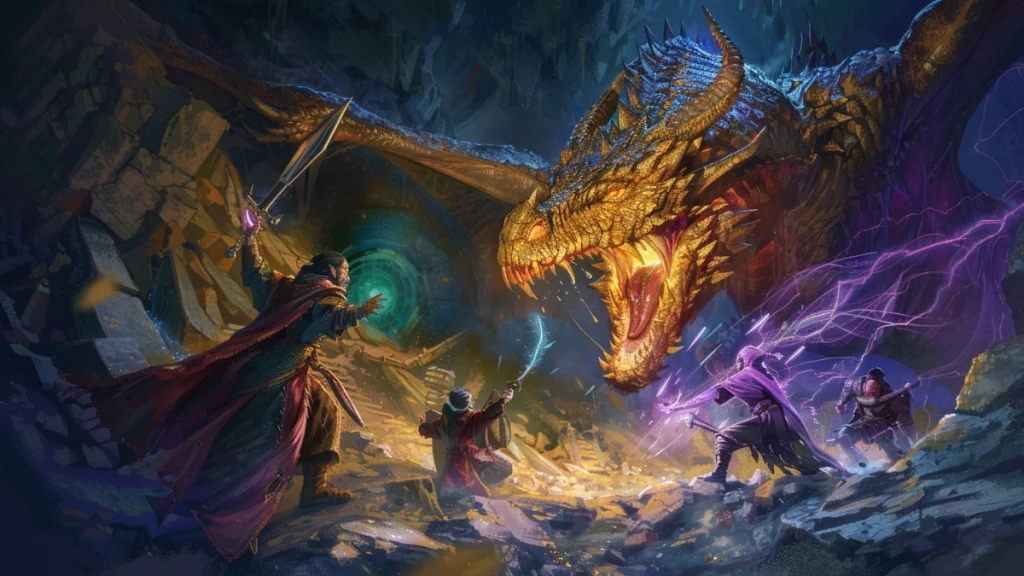 une scène de donjons et dragons