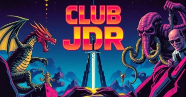 affiche vintage de club de jdr