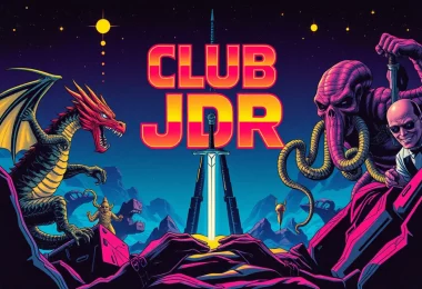 affiche vintage de club de jdr