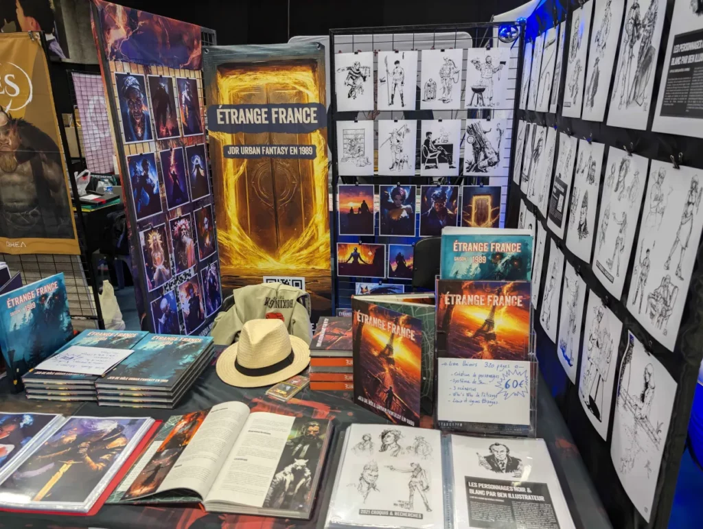 le stand avec exposition noir et blanc de Ben Illustrateur