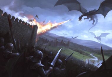 illustration un dragon attaque un bastion donjons et dragons une forteresse