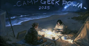 Camp Geek Powa deux rolistes au bord de la plage